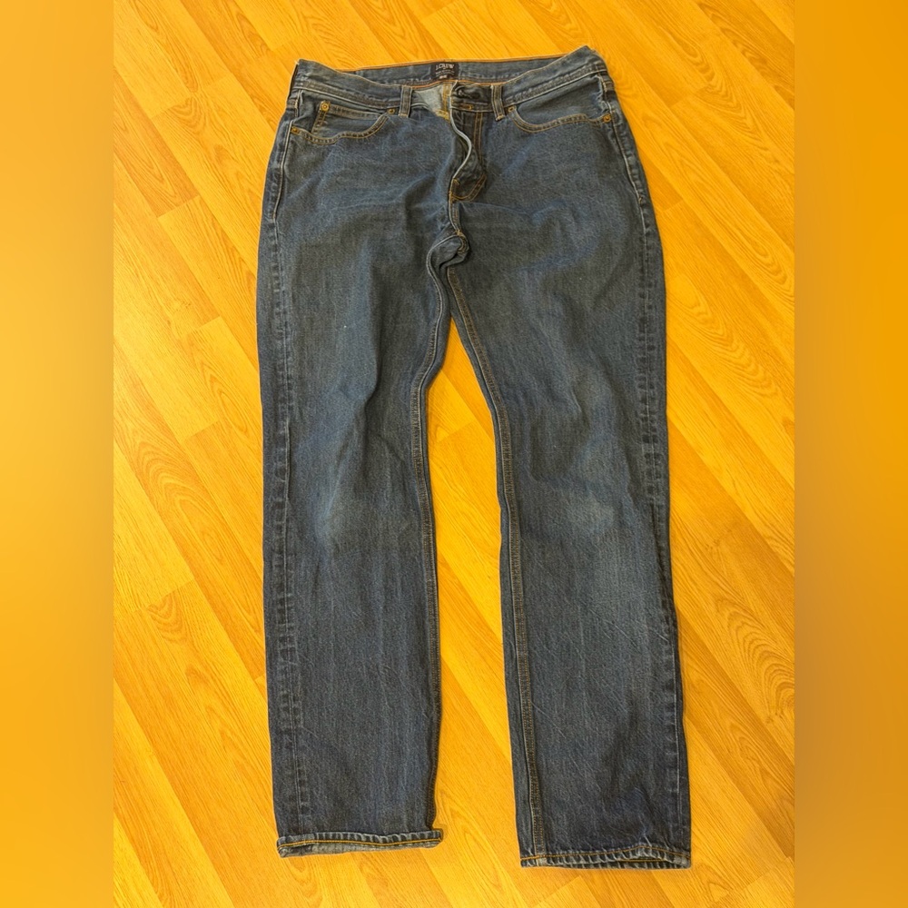 J. Crew Men's Dark Blue Straight Jeans - SUTTON fit